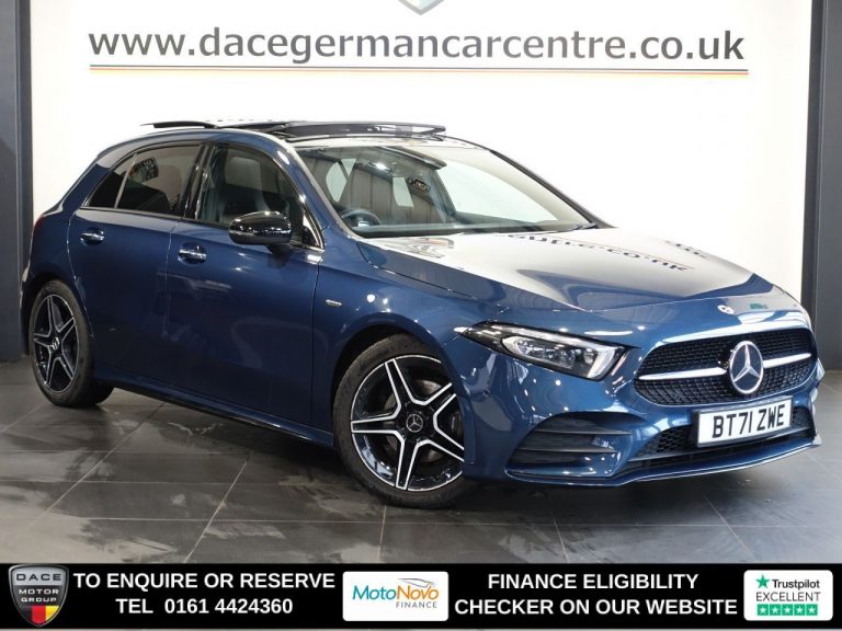 Used 2022 BLUE MERCEDES-BENZ A-CLASS Hatchback 1.3 A180 AMG Line Edition (Premium Plus) Hatchback 5dr Petrol 7G-DCT Euro 6 (s/s) (136 ps) PETROL (reg. 2022-01-31) (Automatic) for sale in Stockport