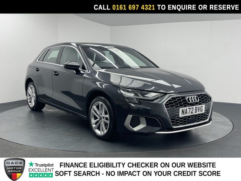 Used 2022 GREY AUDI A3 Hatchback 1.4 TFSIe 40 Sport Sportback 5dr Petrol Plug-in Hybrid S Tronic Euro 6 (s/s) 13kWh (204 ps) PETROL PLUG-IN HYBRID (reg. 2022-11-14) (Automatic) for sale in Stockport