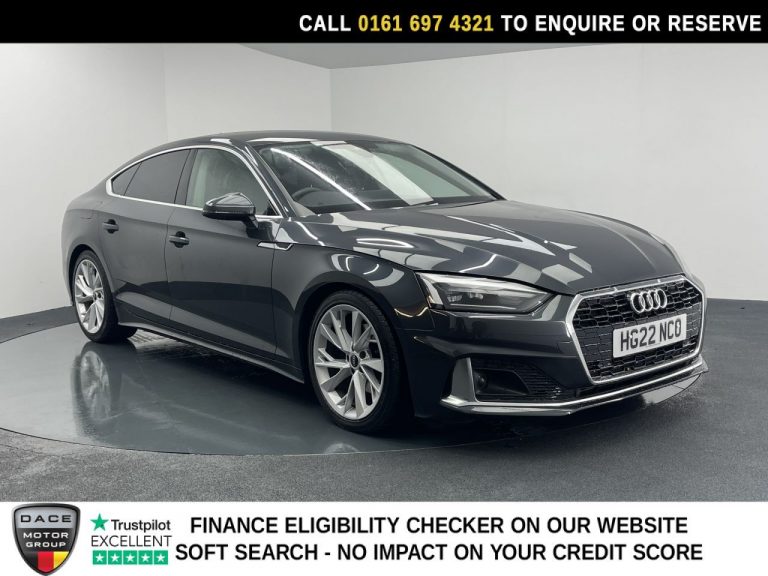 Used 2022 GREY AUDI A5 Hatchback 2.0 TFSI 35 Sport Sportback 5dr Petrol S Tronic Euro 6 (s/s) (150 ps) PETROL (reg. 2022-06-30) (Automatic) for sale in Stockport