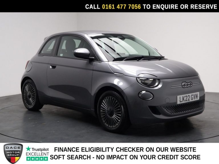 Used 2022 GREY FIAT 500E Hatchback 42kWh Icon Hatchback 3dr Electric Auto (118 ps) ELECTRIC (reg. 2022-04-23) (Automatic) for sale in Stockport