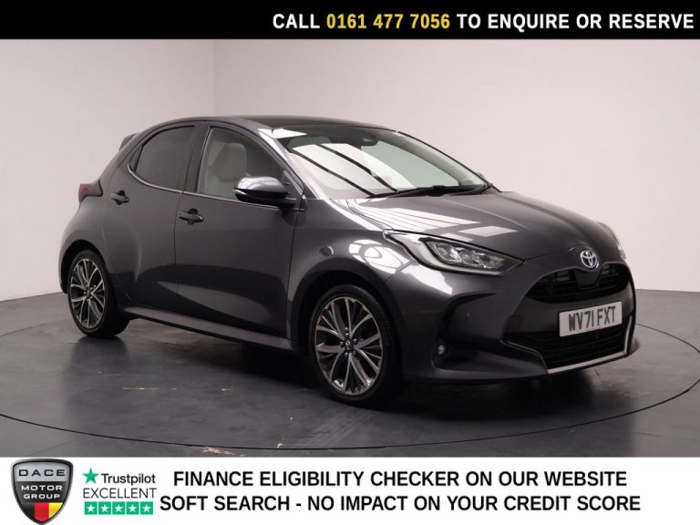 Used 2022 GREY TOYOTA YARIS Hatchback 1.5 VVT-h Excel Hatchback 5dr Petrol Hybrid E-CVT Euro 6 (s/s) (116 ps) PETROL HYBRID (reg. 2022-01-10) (Automatic) for sale in Stockport