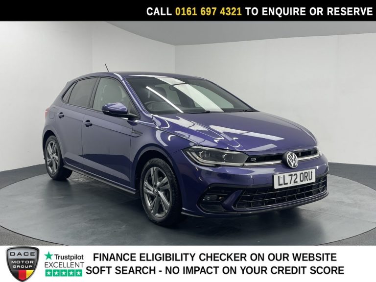 Used 2022 PURPLE VOLKSWAGEN POLO Hatchback 1.0 TSI R-Line Hatchback 5dr Petrol DSG Euro 6 (s/s) (95 ps) PETROL (reg. 2022-11-19) (Automatic) for sale in Stockport