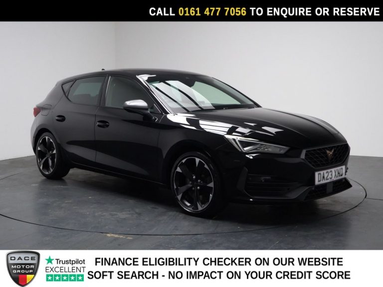 Used 2023 BLACK CUPRA LEON Hatchback 2.0 TSI VZ1 Hatchback 5dr Petrol DSG Euro 6 (s/s) (245 ps) PETROL (reg. 2023-06-15) (Automatic) for sale in Stockport