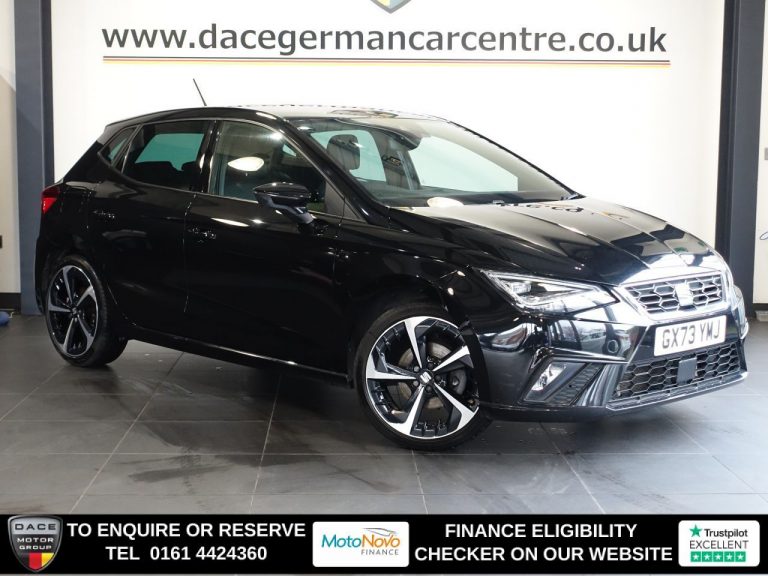 Used 2023 BLACK SEAT IBIZA Hatchback 1.0 TSI FR Sport Hatchback 5dr Petrol DSG Euro 6 (s/s) (110 ps) PETROL (reg. 2023-09-10) (Automatic) for sale in Stockport