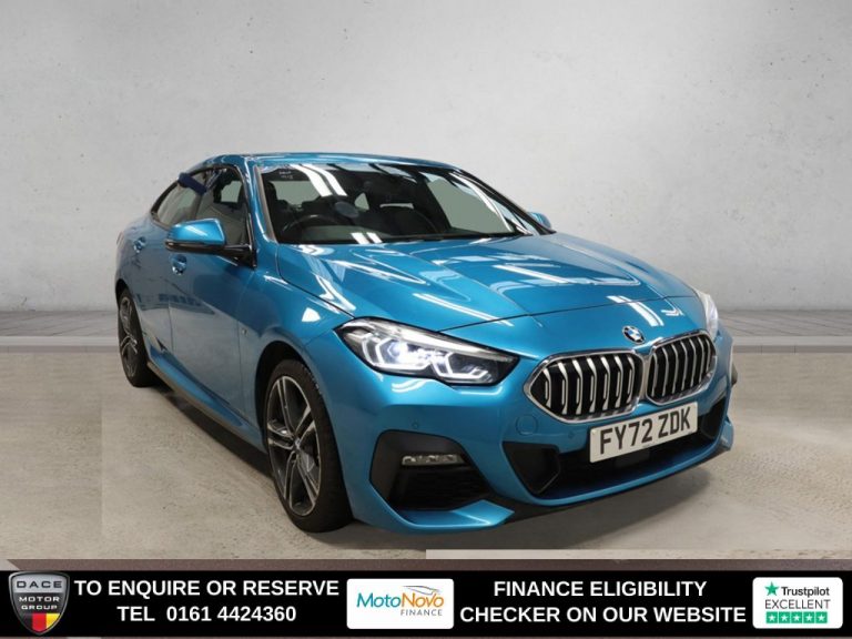 Used 2023 BLUE BMW 2 SERIES GRAN COUPE Saloon 1.5 218i M Sport Saloon 4dr Petrol DCT Euro 6 (s/s) (136 ps) PETROL (reg. 2023-02-24) (Automatic) for sale in Stockport