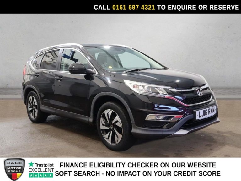 Used 2016 BLACK HONDA CR-V SUV 2.0 i-VTEC SR SUV 5dr Petrol Auto 4WD Euro 6 (155 ps) PETROL (reg. 2016-07-28) (Automatic) for sale in Stockport