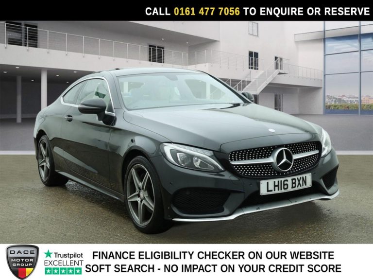 Used 2016 BLACK MERCEDES-BENZ C-CLASS Coupe 2.0 C200 AMG Line Coupe 2dr Petrol 7G-Tronic+ Euro 6 (s/s) (184 ps) PETROL (reg. 2016-03-24) (Automatic) for sale in Stockport