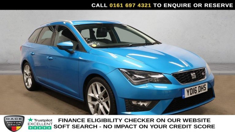 Used 2016 BLUE SEAT LEON Estate 2.0 TDI FR Sport Tourer 5dr Diesel DSG Euro 6 (s/s) (184 ps) DIESEL (reg. 2016-08-19) (Automatic) for sale in Stockport