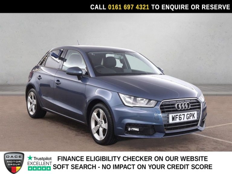 Used 2017 BLUE AUDI A1 Hatchback 1.4 TFSI Sport Sportback 5dr Petrol S Tronic Euro 6 (s/s) (125 ps) PETROL (reg. 2017-09-30) (Automatic) for sale in Stockport