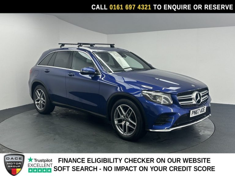 Used 2017 BLUE MERCEDES-BENZ GLC SUV 2.1 GLC220d AMG Line SUV 5dr Diesel G-Tronic 4MATIC Euro 6 (s/s) (170 ps) DIESEL (reg. 2017-09-29) (Automatic) for sale in Stockport
