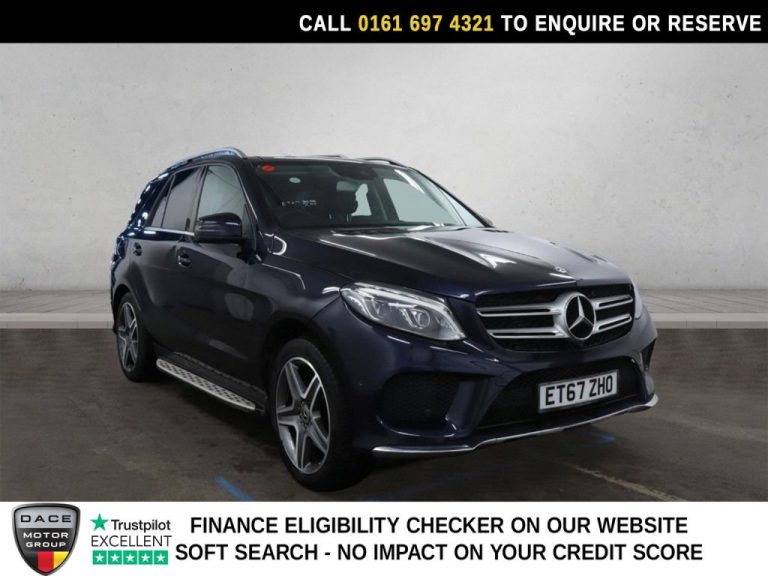Used 2017 BLUE MERCEDES-BENZ GLE SUV 3.0 GLE350d V6 AMG Line (Premium) SUV 5dr Diesel G-Tronic 4MATIC Euro 6 (s/s) (258 ps) DIESEL (reg. 2017-11-10) (Automatic) for sale in Stockport