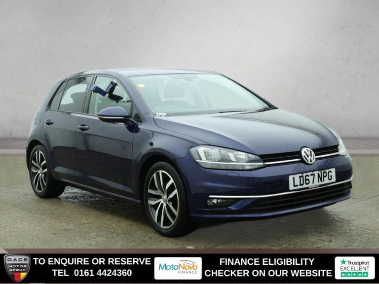 Used 2017 BLUE VOLKSWAGEN GOLF Hatchback 1.5 TSI EVO GT Hatchback 5dr Petrol DSG Euro 6 (s/s) (150 ps) PETROL (reg. 2017-10-25) (Automatic) for sale in Stockport
