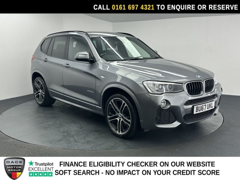 Used 2017 GREY BMW X3 SUV 2.0 20d M Sport SUV 5dr Diesel Auto xDrive Euro 6 (s/s) (190 ps) DIESEL (reg. 2017-09-29) (Automatic) for sale in Stockport
