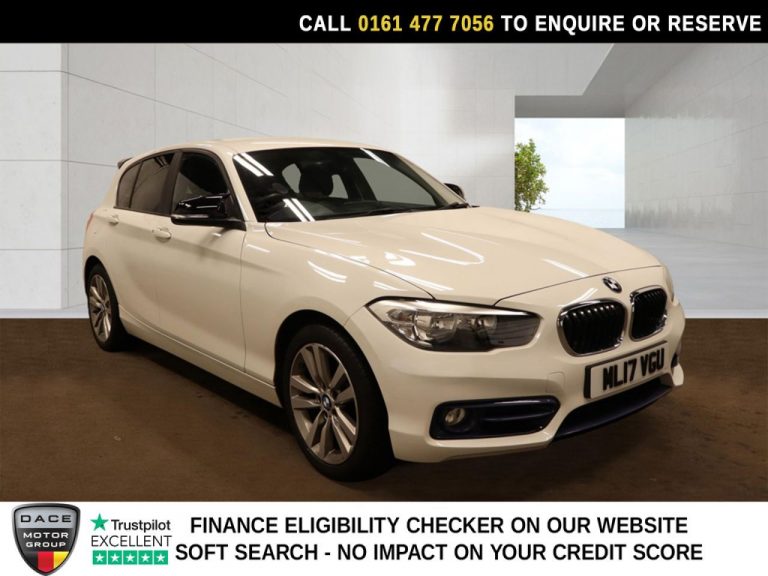 Used 2017 WHITE BMW 1 SERIES Hatchback 1.5 118i Sport Hatchback 5dr Petrol Auto Euro 6 (s/s) (136 ps) PETROL (reg. 2017-03-31) (Automatic) for sale in Stockport