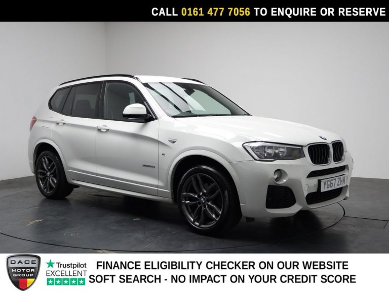 Used 2017 WHITE BMW X3 SUV 2.0 20d M Sport SUV 5dr Diesel Auto xDrive Euro 6 (s/s) (190 ps) DIESEL (reg. 2017-09-18) (Automatic) for sale in Stockport