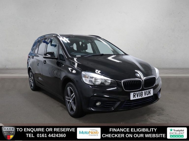 Used 2018 BLACK BMW 2 Series GRAN TOURER MPV 1.5 218i Sport MPV 5dr Petrol DCT Euro 6 (s/s) (140 ps) PETROL (reg. 2018-03-29) (Automatic) for sale in Stockport