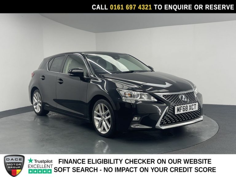 Used 2018 BLACK LEXUS CT Hatchback 1.8 200h Luxury Hatchback 5dr Petrol Hybrid E-CVT Euro 6 (s/s) (136 ps) PETROL HYBRID (reg. 2018-09-14) (Automatic) for sale in Stockport