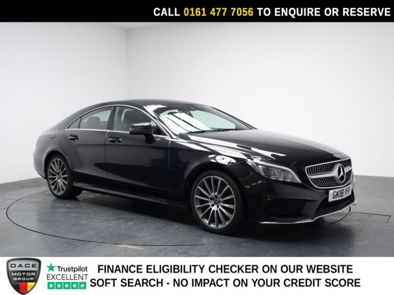 Used 2018 BLACK MERCEDES-BENZ CLS CLASS Saloon 2.1 CLS220d AMG Line Coupe 4dr Diesel G-Tronic+ Euro 6 (s/s) (177 ps) DIESEL (reg. 2018-03-29) (Automatic) for sale in Stockport