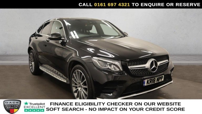 Used 2018 BLACK MERCEDES-BENZ GLC SUV 2.1 GLC250d AMG Line (Premium Plus) Coupe 5dr Diesel G-Tronic 4MATIC Euro 6 (s/s) (204 ps) DIESEL (reg. 2018-04-11) (Automatic) for sale in Stockport