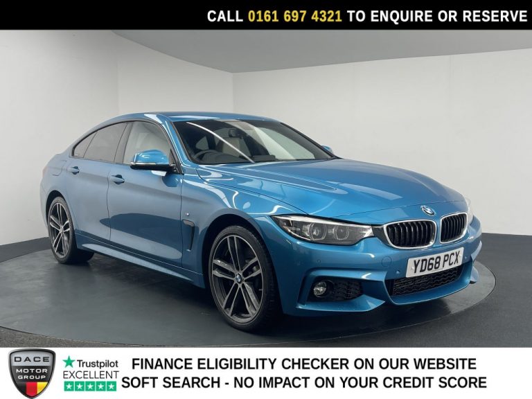 Used 2018 BLUE BMW 4 SERIES GRAN COUPE Hatchback 3.0 430d M Sport Hatchback 5dr Diesel Auto xDrive Euro 6 (s/s) (258 ps) DIESEL (reg. 2018-09-07) (Automatic) for sale in Stockport