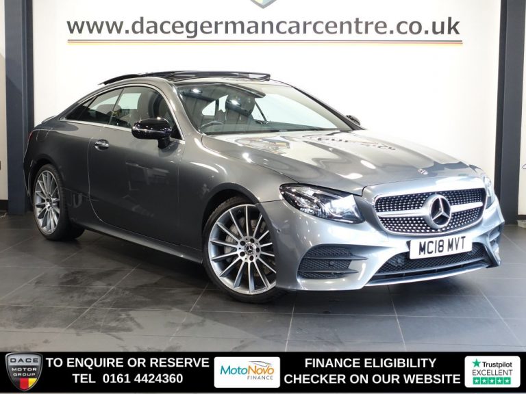 Used 2018 GREY MERCEDES-BENZ E-CLASS Coupe 2.0 E300 AMG Line (Premium Plus) Coupe 2dr Petrol G-Tronic+ Euro 6 (s/s) (245 ps) PETROL (reg. 2018-07-23) (Automatic) for sale in Stockport