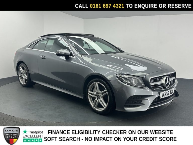 Used 2018 GREY MERCEDES-BENZ E-CLASS Coupe 3.0 E350d V6 AMG Line (Premium Plus) Coupe 2dr Diesel G-Tronic+ 4MATIC Euro 6 (s/s) (258 ps) DIESEL (reg. 2018-03-30) (Automatic) for sale in Stockport