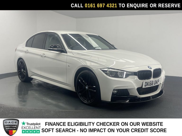 Used 2018 WHITE BMW 3 SERIES Saloon 2.0 320d M Sport Shadow Edition Saloon 4dr Diesel Auto Euro 6 (s/s) (190 ps) DIESEL (reg. 2018-10-31) (Automatic) for sale in Stockport