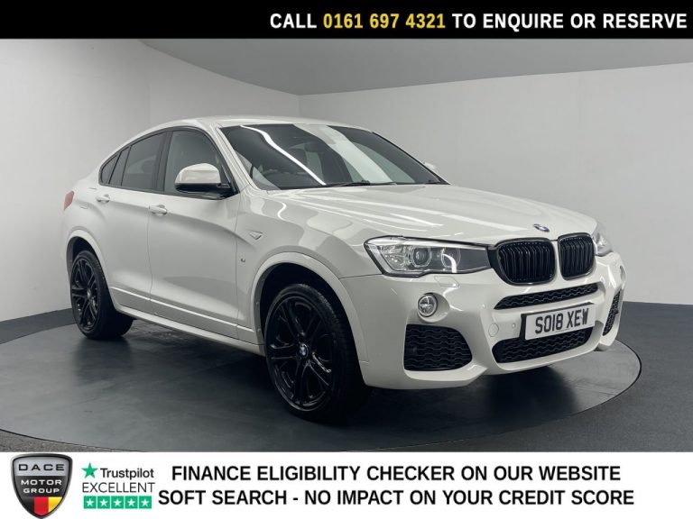 Used 2018 WHITE BMW X4 SUV 2.0 20d M Sport SUV 5dr Diesel Auto xDrive Euro 6 (s/s) (190 ps) DIESEL (reg. 2018-03-29) (Automatic) for sale in Stockport