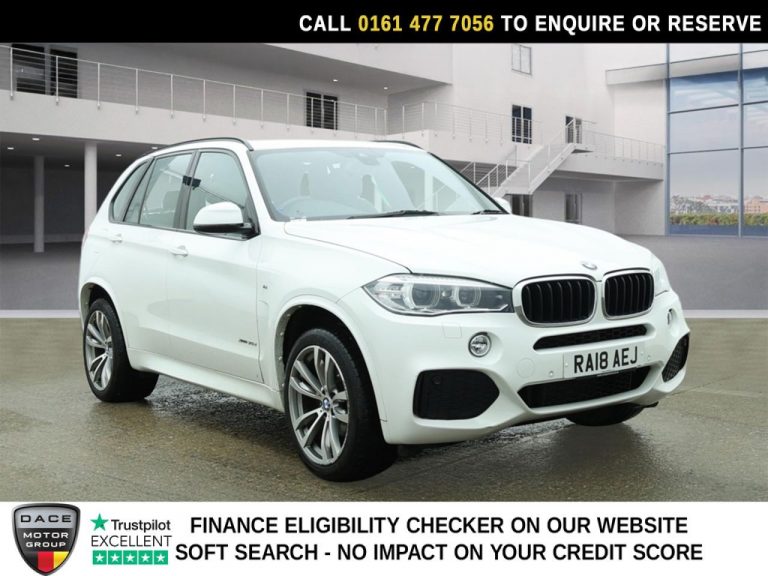 Used 2018 WHITE BMW X5 SUV 3.0 30d M Sport SUV 5dr Diesel Auto xDrive Euro 6 (s/s) (258 ps) DIESEL (reg. 2018-06-28) (Automatic) for sale in Stockport