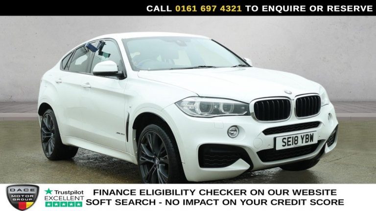 Used 2018 WHITE BMW X6 SUV 3.0 30d M Sport Edition SUV 5dr Diesel Auto xDrive Euro 6 (s/s) (258 ps) DIESEL (reg. 2018-05-31) (Automatic) for sale in Stockport