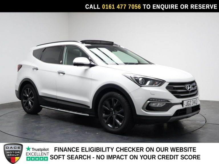 Used 2018 WHITE HYUNDAI SANTA FE SUV 2.2 CRDi Blue Drive Endurance Edition SUV 5dr Diesel Auto 4WD Euro 6 (s/s) (7 Seat) (200 ps) DIESEL (reg. 2018-03-26) (Automatic) for sale in Stockport