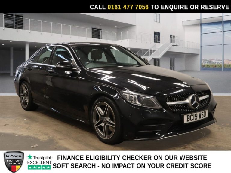 Used 2019 BLACK MERCEDES-BENZ C-CLASS Saloon 1.5 C200 MHEV EQ Boost AMG Line (Premium) Saloon 4dr Petrol G-Tronic+ Euro 6 (s/s) (198 ps) PETROL (reg. 2019-06-28) (Automatic) for sale in Stockport