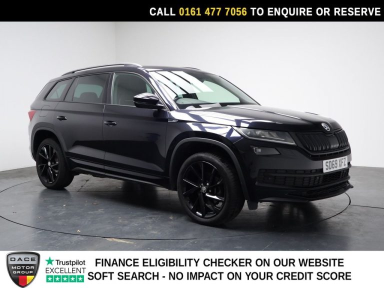 Used 2019 BLACK SKODA KODIAQ SUV 2.0 TDI SportLine SUV 5dr Diesel DSG 4WD Euro 6 (s/s) (7 Seat) (150 ps) DIESEL (reg. 2019-11-14) (Automatic) for sale in Stockport