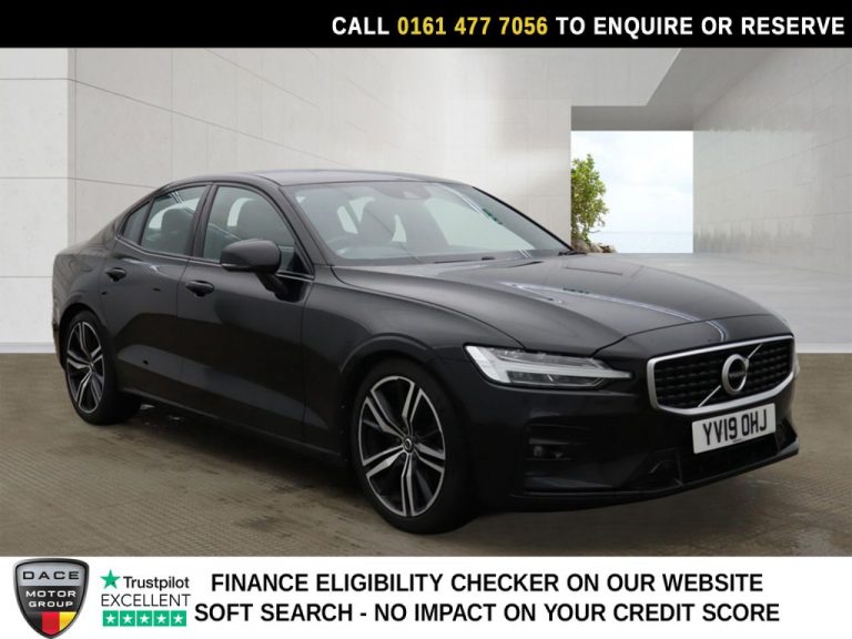 Used 2019 BLACK VOLVO S60 Saloon 2.0 T5 R-Design Edition Saloon 4dr Petrol Auto Euro 6 (s/s) (250 ps) PETROL (reg. 2019-06-22) (Automatic) for sale in Stockport