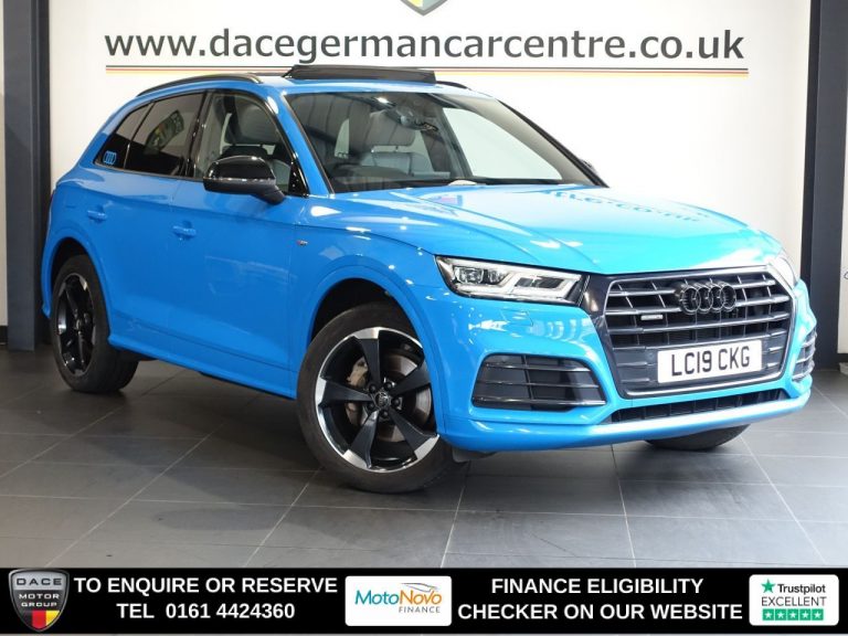 Used 2019 BLUE AUDI Q5 SUV 2.0 TDI 40 Black Edition SUV 5dr Diesel S Tronic quattro Euro 6 (s/s) (190 ps) DIESEL (reg. 2019-03-28) (Automatic) for sale in Stockport