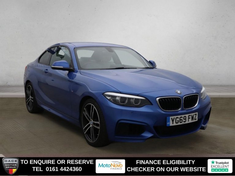Used 2019 BLUE BMW 2 SERIES Coupe 1.5 218i GPF M Sport Coupe 2dr Petrol Auto Euro 6 (s/s) (136 ps) PETROL (reg. 2019-09-06) (Automatic) for sale in Stockport