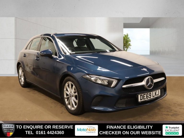 Used 2019 BLUE MERCEDES-BENZ A-CLASS Hatchback 1.5 A180d Sport (Executive) Hatchback 5dr Diesel 7G-DCT Euro 6 (s/s) (116 ps) DIESEL (reg. 2019-09-30) (Automatic) for sale in Stockport