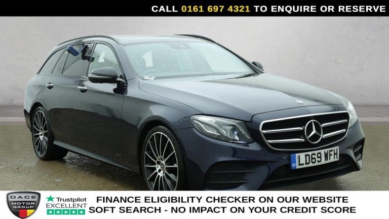 Used 2019 BLUE MERCEDES-BENZ E-CLASS Estate 2.0 E220d AMG Line Night Edition (Premium Plus) Estate 5dr Diesel G-Tronic+ Euro 6 (s/s) (194 ps) DIESEL (reg. 2019-12-10) (Automatic) for sale in Stockport