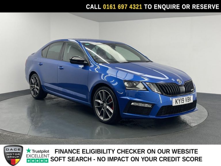 Used 2019 BLUE SKODA OCTAVIA Hatchback 2.0 TSI GPF vRS Hatchback 5dr Petrol DSG Euro 6 (s/s) (245 ps) PETROL (reg. 2019-03-18) (Automatic) for sale in Stockport