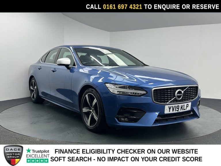 Used 2019 BLUE VOLVO S90 Saloon 2.0 D4 R-Design Plus Saloon 4dr Diesel Auto Euro 6 (s/s) (190 ps) DIESEL (reg. 2019-06-26) (Automatic) for sale in Stockport
