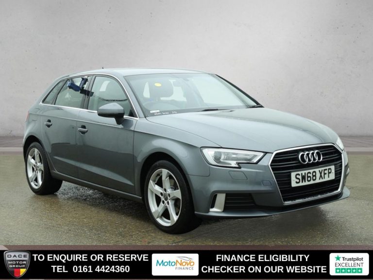 Used 2019 GREY AUDI A3 Hatchback 1.6 TDI 30 Sport Sportback 5dr Diesel S Tronic Euro 6 (s/s) (116 ps) DIESEL (reg. 2019-02-25) (Automatic) for sale in Stockport