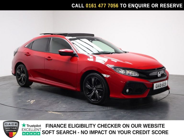 Used 2019 RED HONDA CIVIC Hatchback 1.0 VTEC Turbo EX Hatchback 5dr Petrol CVT Euro 6 (s/s) (126 ps) PETROL (reg. 2019-07-17) (Automatic) for sale in Stockport