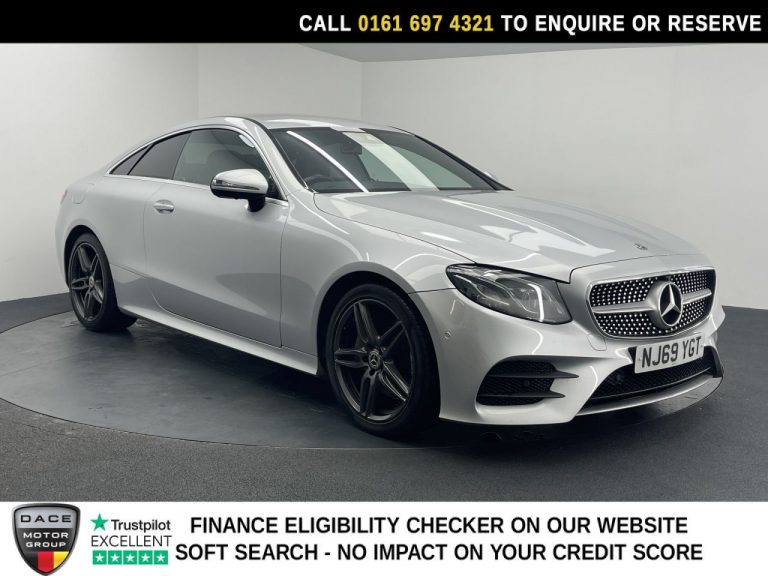 Used 2019 SILVER MERCEDES-BENZ E-CLASS Coupe 2.0 E220d AMG Line Coupe 2dr Diesel G-Tronic+ Euro 6 (s/s) (194 ps) DIESEL (reg. 2019-09-17) (Automatic) for sale in Stockport