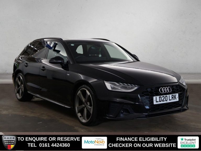 Used 2020 BLACK AUDI A4 AVANT Estate 2.0 TDI 35 Black Edition Estate 5dr Diesel S Tronic Euro 6 (s/s) (163 ps) DIESEL (reg. 2020-06-12) (Automatic) for sale in Stockport