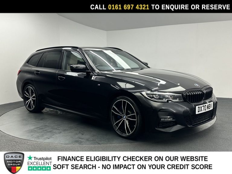 Used 2020 BLACK BMW 3 SERIES Estate 2.0 320d M Sport Touring 5dr Diesel Auto Euro 6 (s/s) (190 ps) DIESEL (reg. 2020-09-01) (Automatic) for sale in Stockport