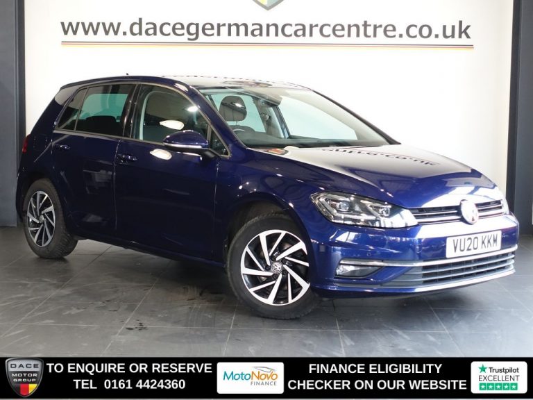 Used 2020 BLUE VOLKSWAGEN GOLF Hatchback 1.5 TSI EVO Match Edition Hatchback 5dr Petrol DSG Euro 6 (s/s) (150 ps) PETROL (reg. 2020-03-02) (Automatic) for sale in Stockport