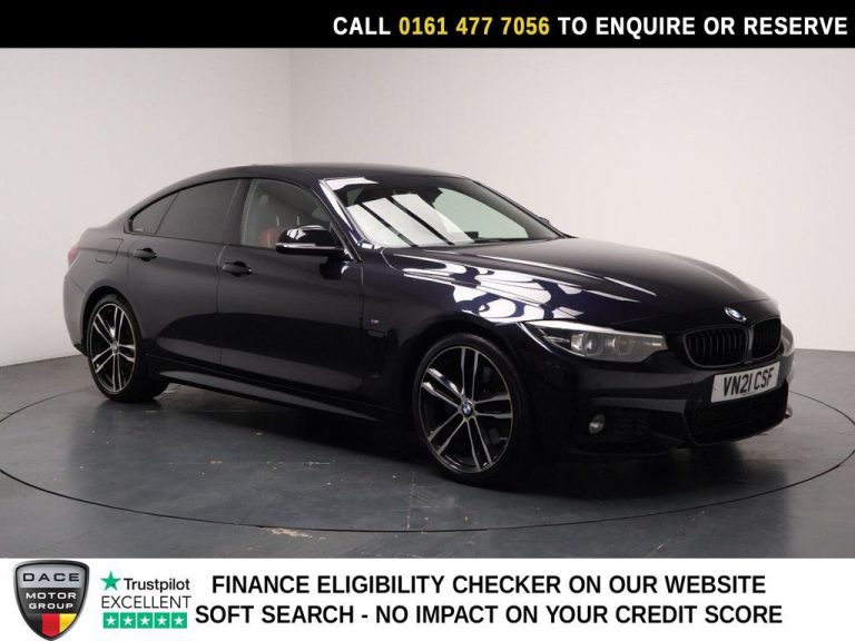 Used 2021 BLACK BMW 4 SERIES GRAN COUPE Hatchback 2.0 420i GPF M Sport Hatchback 5dr Petrol Auto Euro 6 (s/s) (184 ps) PETROL (reg. 2021-05-12) (Automatic) for sale in Stockport