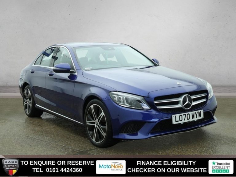 Used 2021 BLUE MERCEDES-BENZ C-CLASS Saloon 2.0 C220d Sport Saloon 4dr Diesel G-Tronic+ Euro 6 (s/s) (194 ps) DIESEL (reg. 2021-01-29) (Automatic) for sale in Stockport