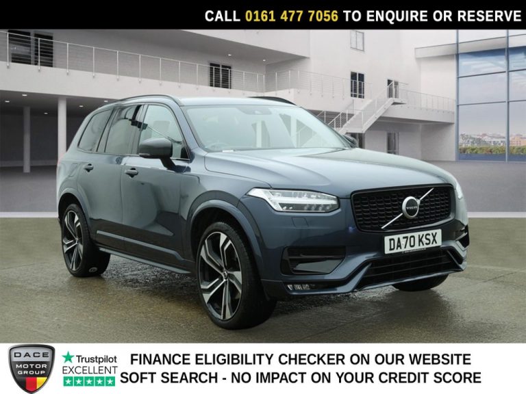 Used 2021 BLUE VOLVO XC90 SUV 2.0 B5 MHEV R-Design Pro SUV 5dr Diesel Hybrid Auto 4WD Euro 6 (s/s) (235 ps) DIESEL HYBRID (reg. 2021-02-15) (Automatic) for sale in Stockport