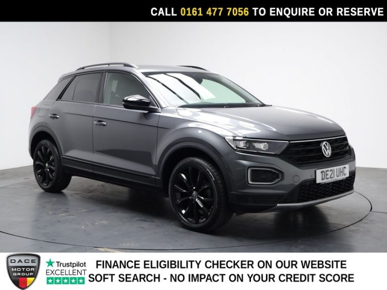 Used 2021 GREY VOLKSWAGEN T-ROC SUV 1.5 TSI EVO Black Edition SUV 5dr Petrol DSG Euro 6 (s/s) (150 ps) PETROL (reg. 2021-03-31) (Automatic) for sale in Stockport